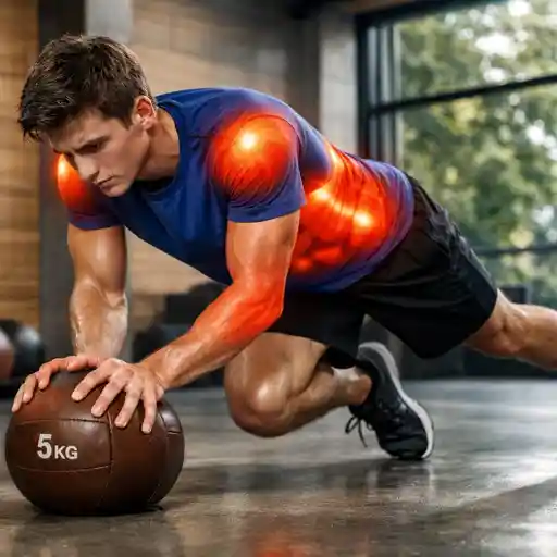 Mountain climbers avec medecine-ball