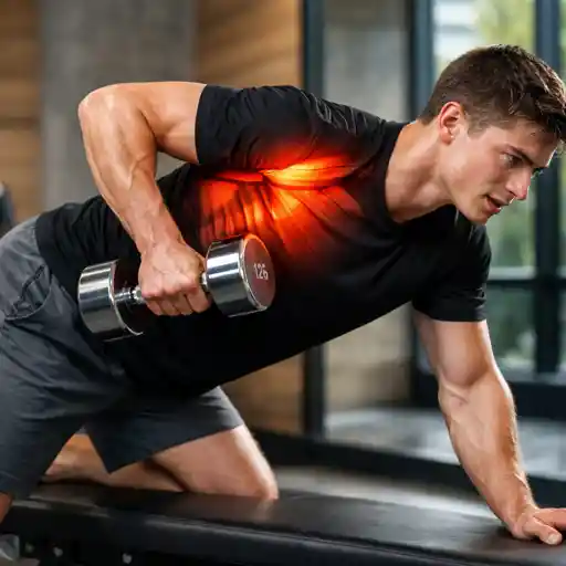 Rowing haltere un bras