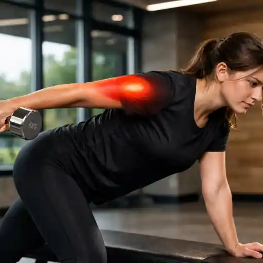 Kickback triceps haltere