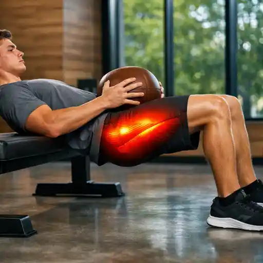 Hip thrust sur banc avec charge