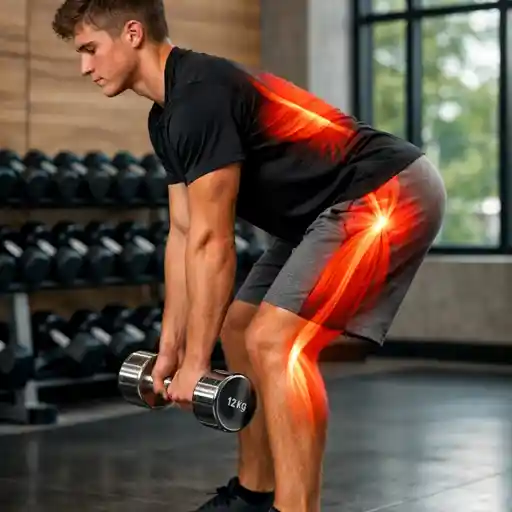 Souleve de terre roumain halteres